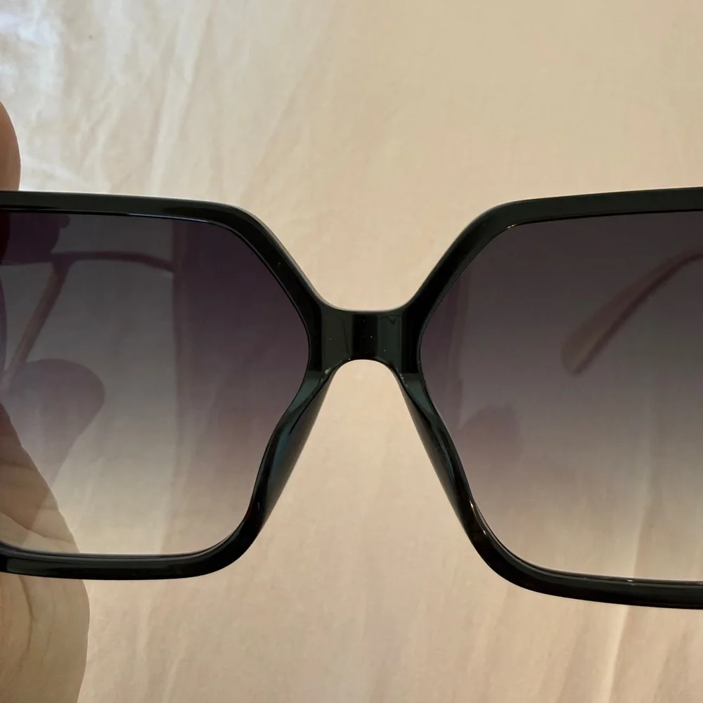 Dior Oversized Square Women's Sunglasses - Black Frame with Gradient Lenses
